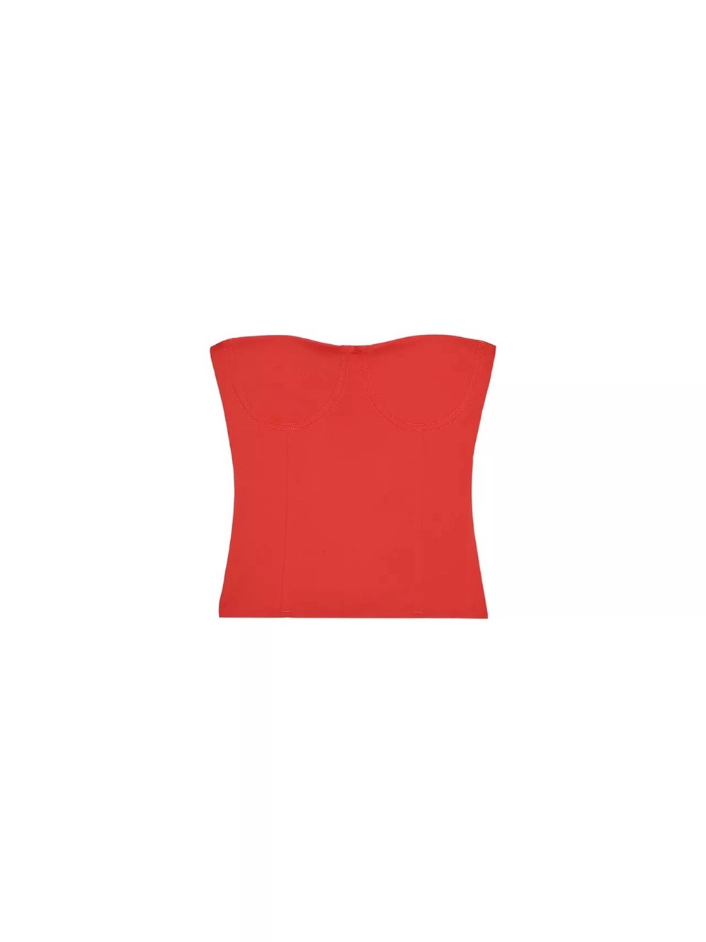 Zara Red Strapless Bustier Camisole